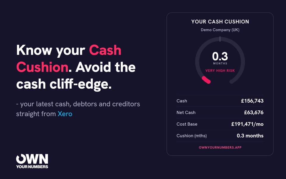 Cash cushion gauge slide: know your cash cushion, avoid the cash cliff-edge.